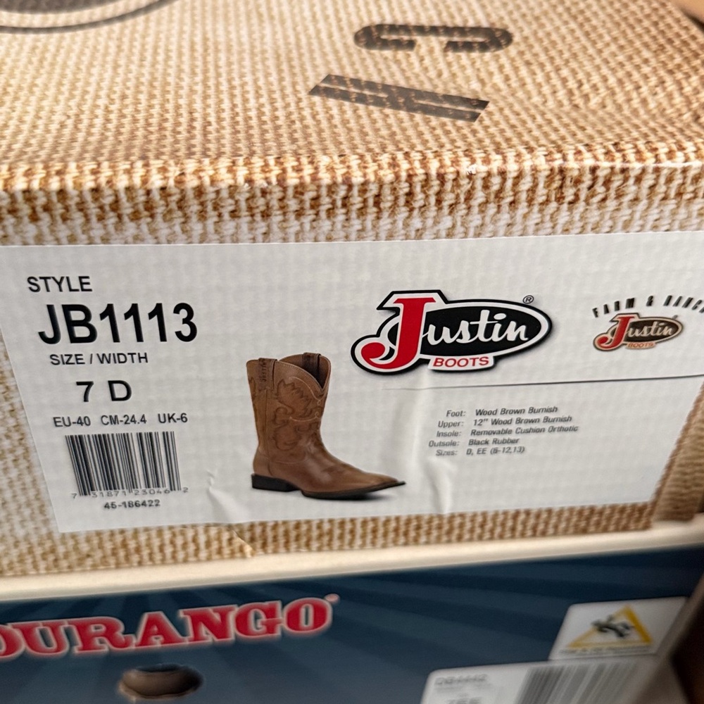 Justin Brown Western Boots